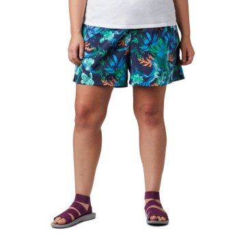 Columbia Sandy River II Printed Plus Size, Pantalones Cortos Azul Marino Para Mujer | 613908-MKI